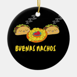 Buenas Nachos Funny Buenas Noches Taco Design Mana Julgransprydnad Keramik