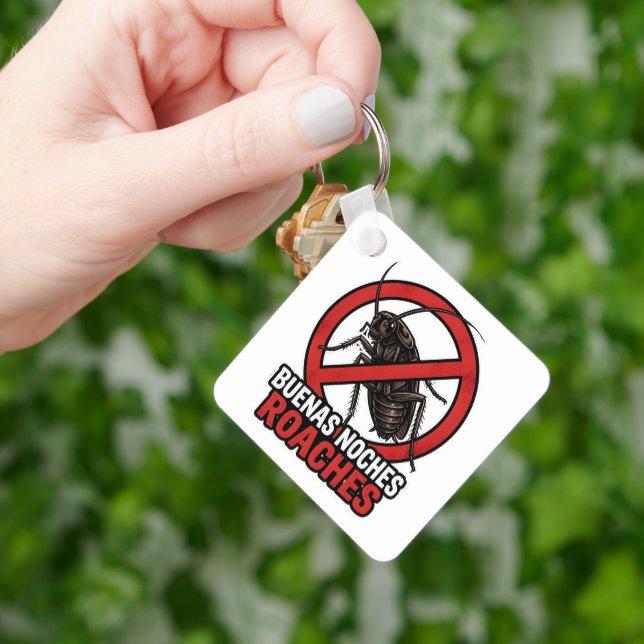 Buenas Noches Roaches – Funny Anti Bug Bilingual Nyckelring (Hand)