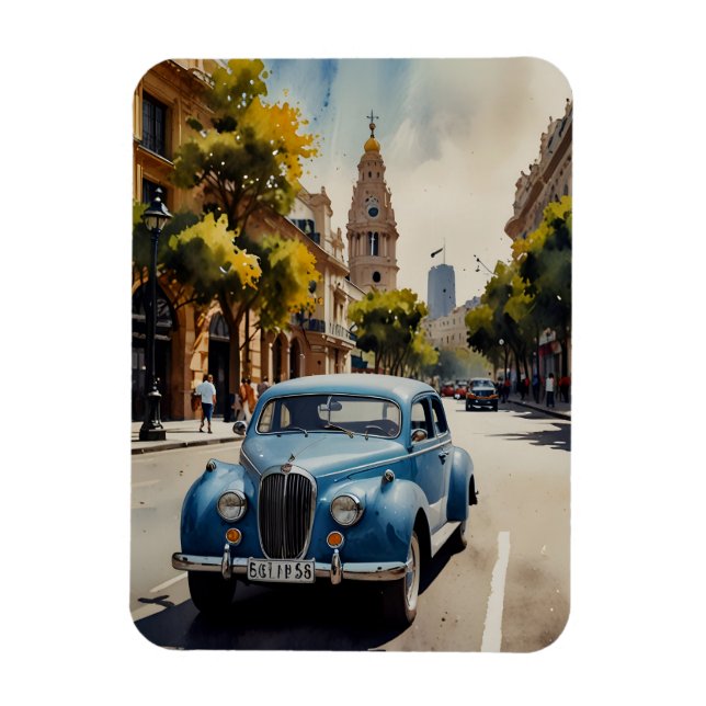 Buenos Aires akvarell konst Magnet (Vertikal)