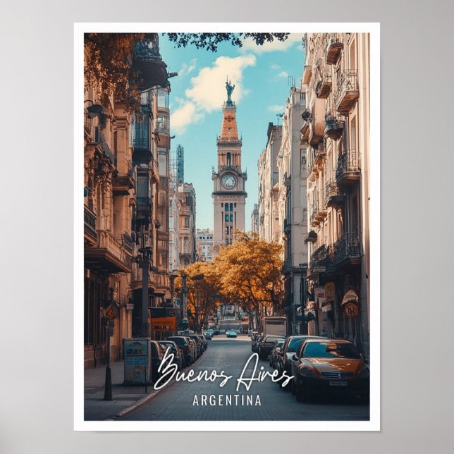 Buenos Aires Argentina Bevackra City Poster (Framsidan)