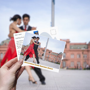 Buenos Aires Argentina Casa Rosada w Tango Dancers Vykort