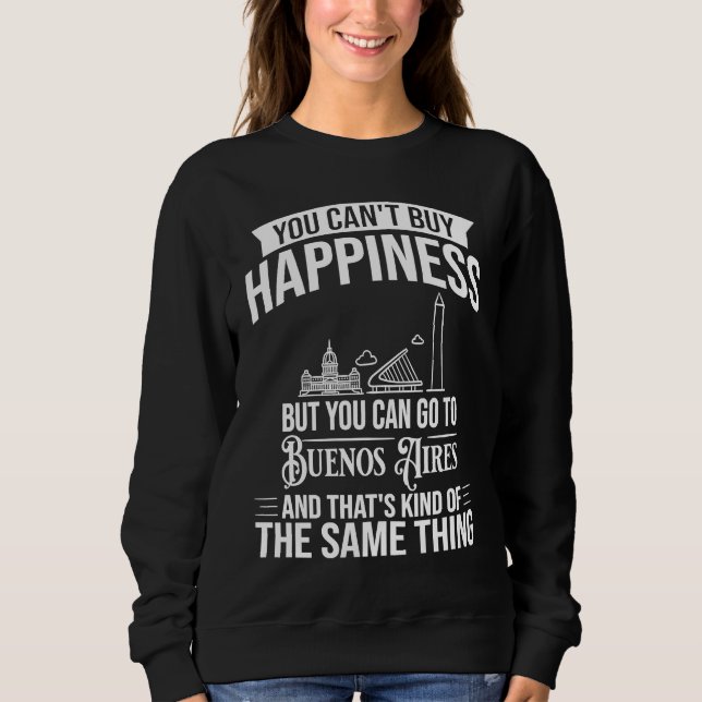 Buenos Aires Argentina City Skyline Map Travel T Shirt (Framsida)