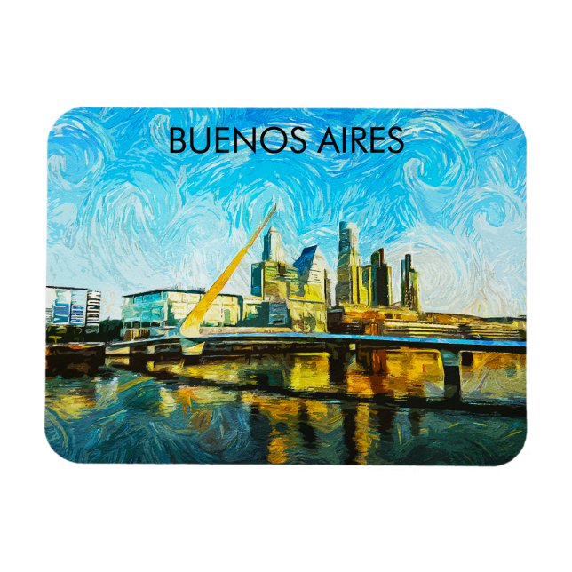 Buenos Aires Argentina CItyscape Magnet (Horisontell)