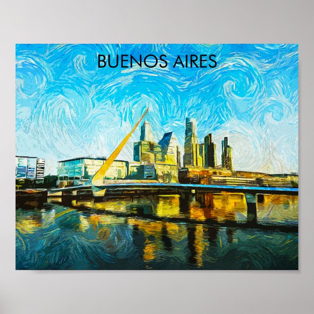 Buenos Aires Argentina CItyscape Poster (Framsidan)
