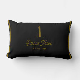 Buenos Aires Argentina Elegant Golden Typographic Lumbarkudde