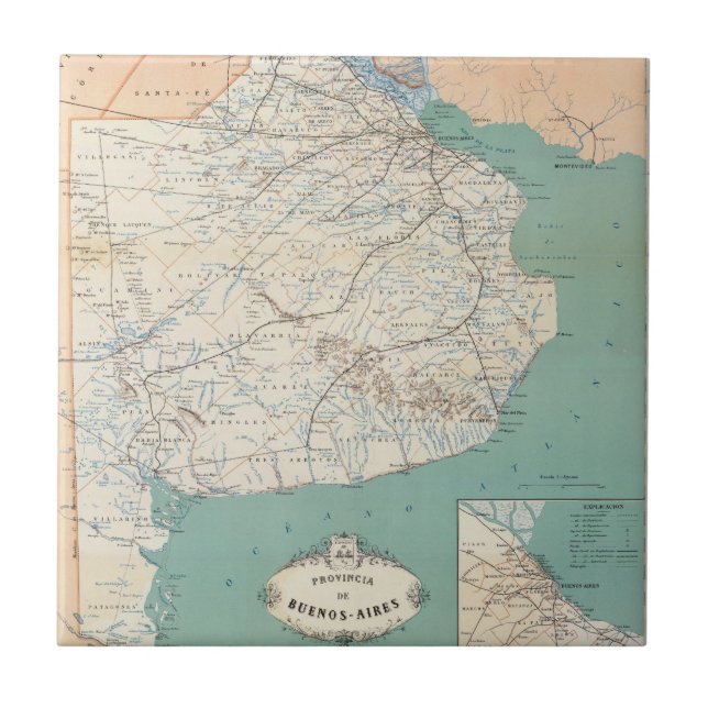 Buenos Aires Argentina Kakelplatta (Framsidan)