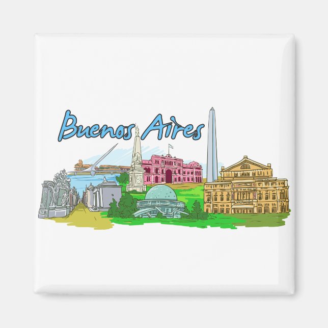 Buenos Aires - Argentina Magnet (Framsidan)