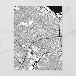 Buenos Aires Argentina Map Vykort