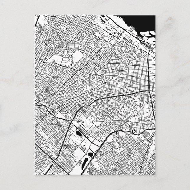 Buenos Aires Argentina Map Vykort (Framsida)