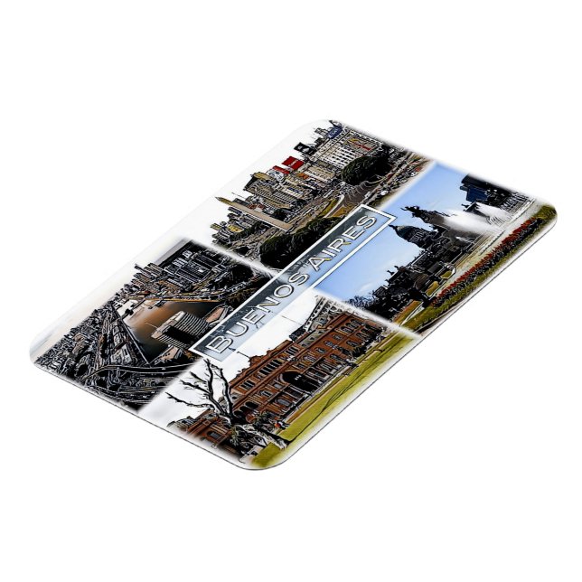 Buenos Aires - Argentina - Mosaic - Magnet (Vänstra Sidan)