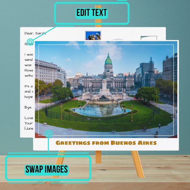 Buenos Aires Argentina Panorama Vykort (Please enjoy our design and see the others in the collection.)