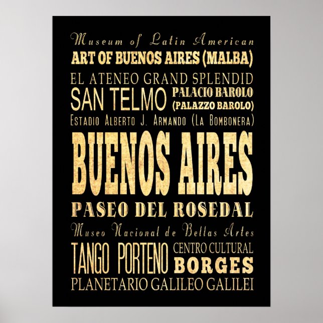Buenos Aires Argentina Poster (Framsidan)