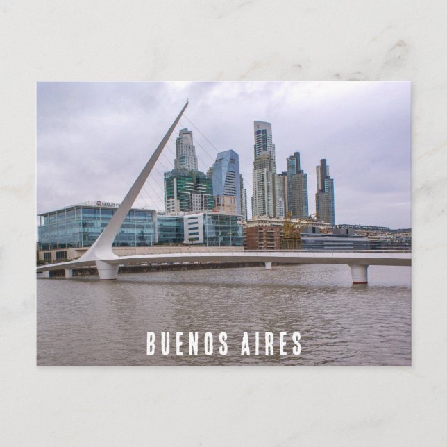 Buenos Aires, Argentina, Puente de la Mujer Vykort (Framsida)
