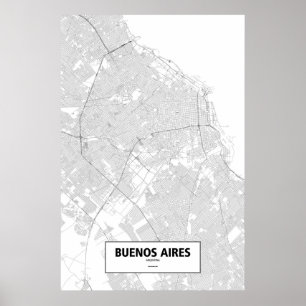 Buenos Aires, Argentina (svart på vitt) Poster
