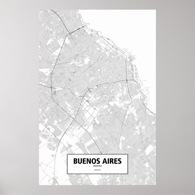Buenos Aires, Argentina (svart på vitt) Poster (Framsidan)