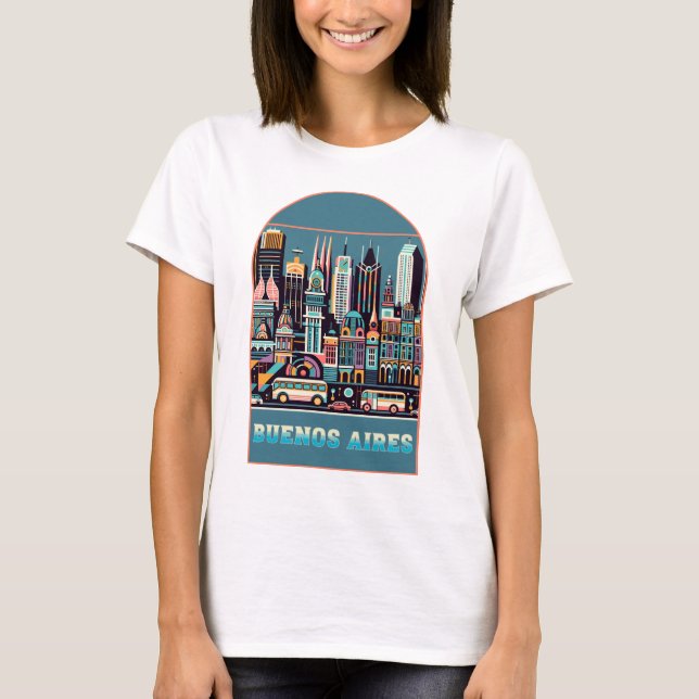 Buenos Aires Argentina T Shirt (Framsida)