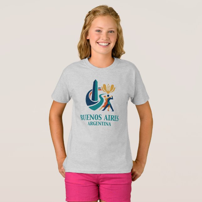 Buenos Aires Argentina T Shirt (Hel framsida)