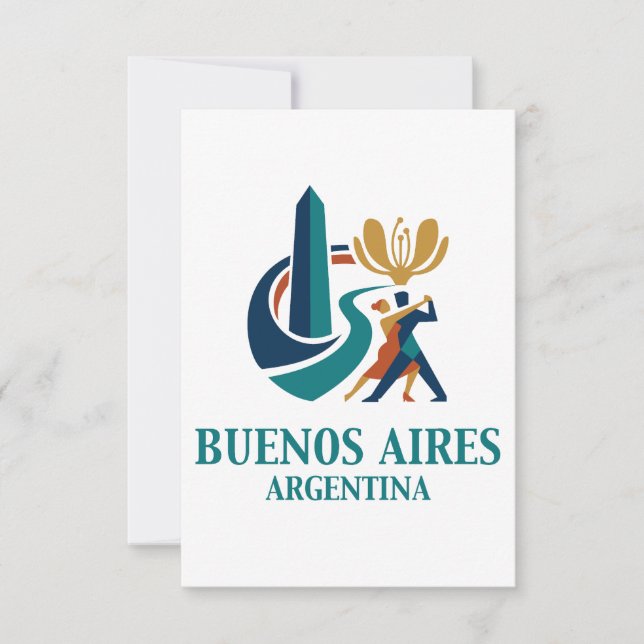 Buenos Aires Argentina Tack Kort (Framsida)