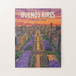 Buenos Aires Argentina Travel Art Vintage Pussel<br><div class="desc">Buenos Aires-reflektorfärgsdesign. Buenos Aires,  Argentinas livskraftiga huvudstad,  är känd för sin europeiska arkitektur,  sin rik tango-kultur och cuisine i världsklass.</div>