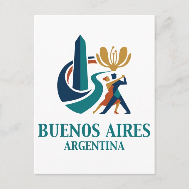 Buenos Aires Argentina Vykort (Framsida)