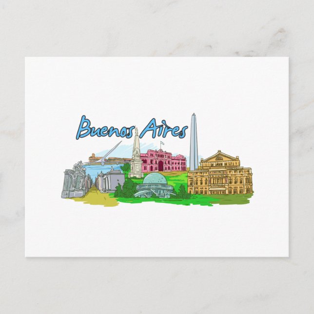 Buenos Aires - Argentina Vykort (Framsida)