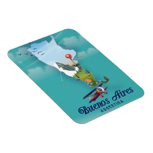 Buenos Aires, Argentinas reseaffisch Magnet (Högersidan)