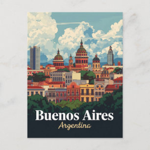 Buenos Aires Arkitektoniska Kupoler Vykort