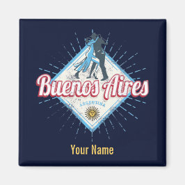 Buenos Aires City Argentina Retro Tango Vintage Magnet