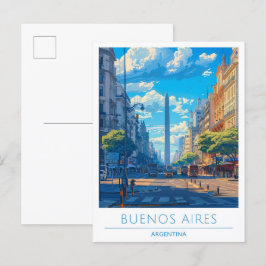 Buenos Aires City Argentina Travel Vykort