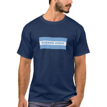 Buenos Aires City i Argentina Flagga T-Shirt