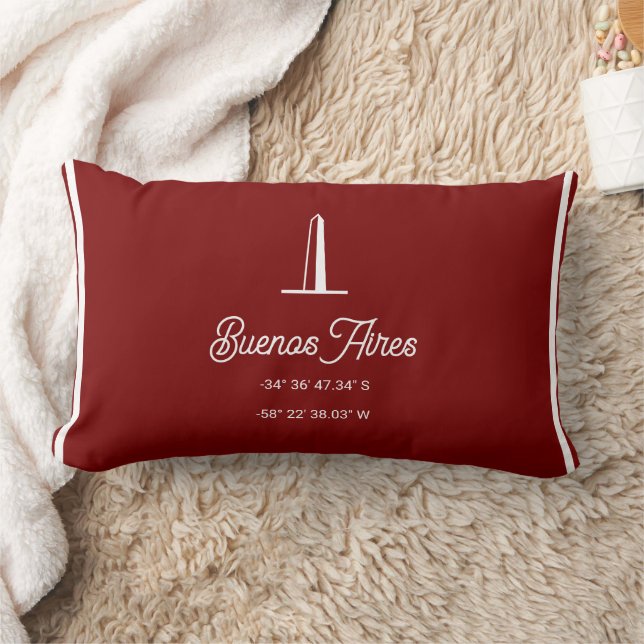 Buenos Aires City location Throw Pillow Lumbarkudde (Filt)