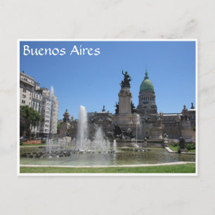 Buenos aires congreso fontän vykort