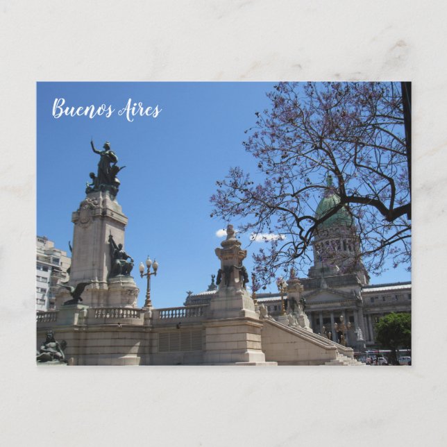 buenos aires congreso jacaranda vykort (Framsida)