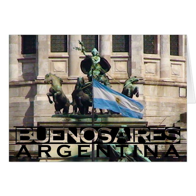 Buenos Aires Hälsningskort (Framsidan Horizontal)