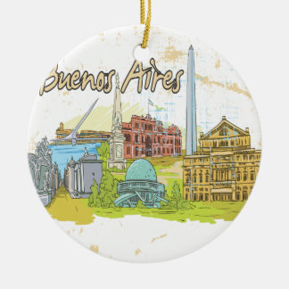 Buenos Aires Julgransprydnad Keramik