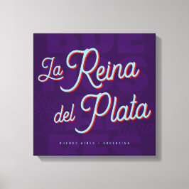 Buenos Aires "La Reina del Plata" typografi konst Canvastryck