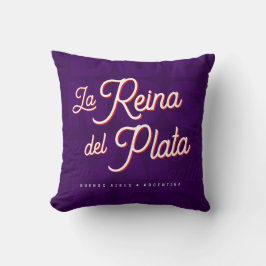 Buenos Aires "La Reina del Plata" typografi konst Kudde