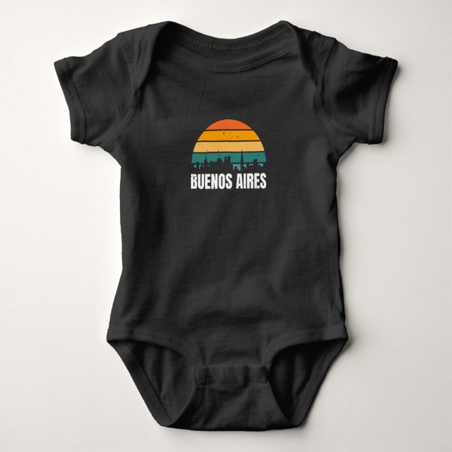 Buenos Aires Retro T Shirt (Framsida)