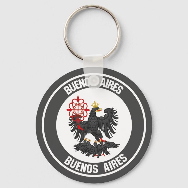 Buenos Aires Round Emblem Nyckelring (Framsida)