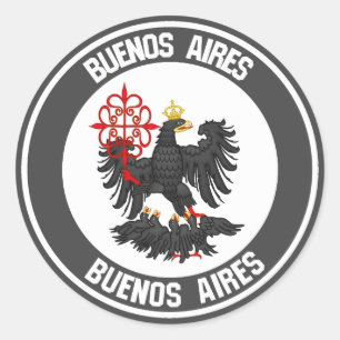Buenos Aires rundaEmblem Runt Klistermärke