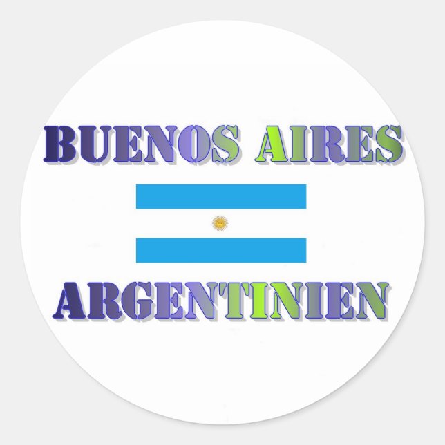 Buenos Aires Runt Klistermärke (Framsida)