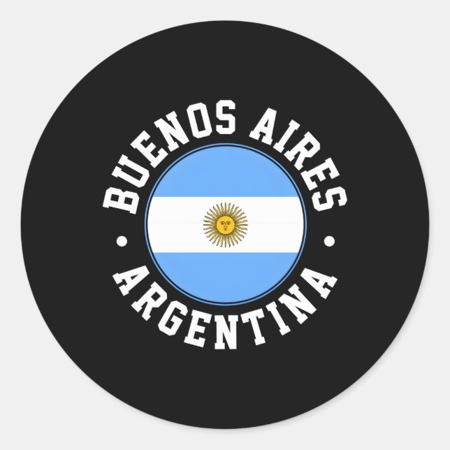 Buenos Aires Runt Klistermärke (Framsida)
