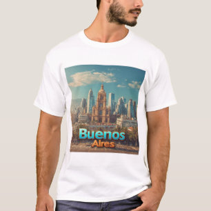 🌆 Buenos Aires Siluett Historisk Katedral Konst � T Shirt