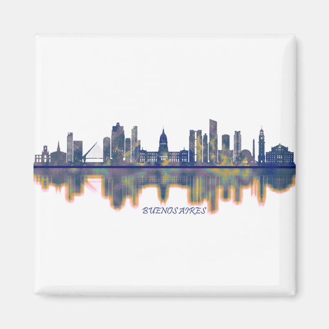 Buenos Aires Skyline Magnet (Framsidan)