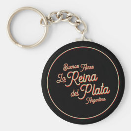 Buenos Aires, South America travel gift Rund Silverfärgad Nyckelring