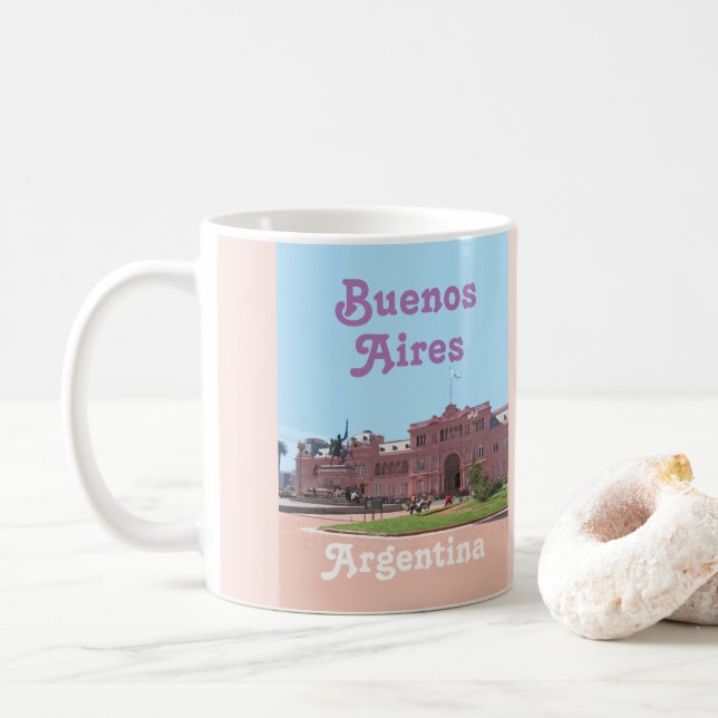 Buenos Aires Souvenir, Argentina Kaffemugg (Med munk)