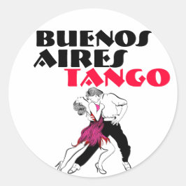 Buenos Aires Tango Runt Klistermärke