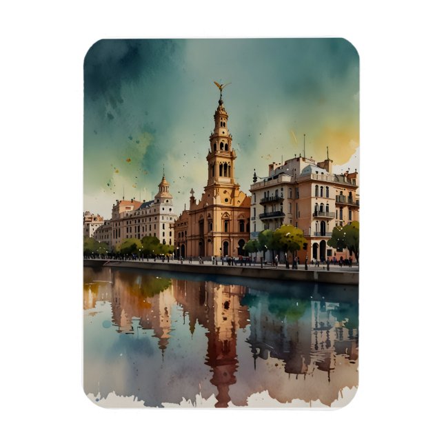 Buenos Aires vattenfärgkonst Magnet (Vertikal)