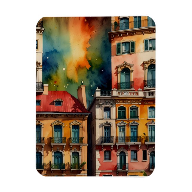 Buenos Aires vattenfärgkonst Magnet (Vertikal)