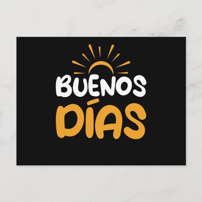 Buenos Dias Spanska Bran God morgon Vykort (Framsida)
